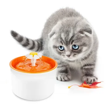

Pet Feeder Electric Flower Fountain Cats Pet Bowl Drinking Water Dispenser EU/US Plug Dog Feeders