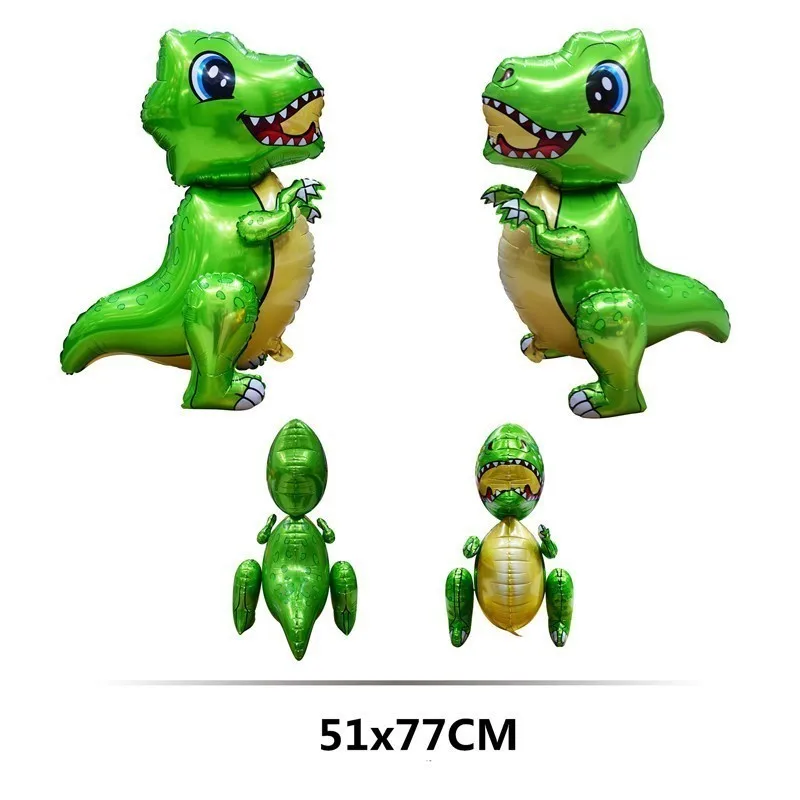 1 шт. Stand-4D фольгированные шары в виде динозавра для прогулок с днем рождения, украшения для детей и взрослых