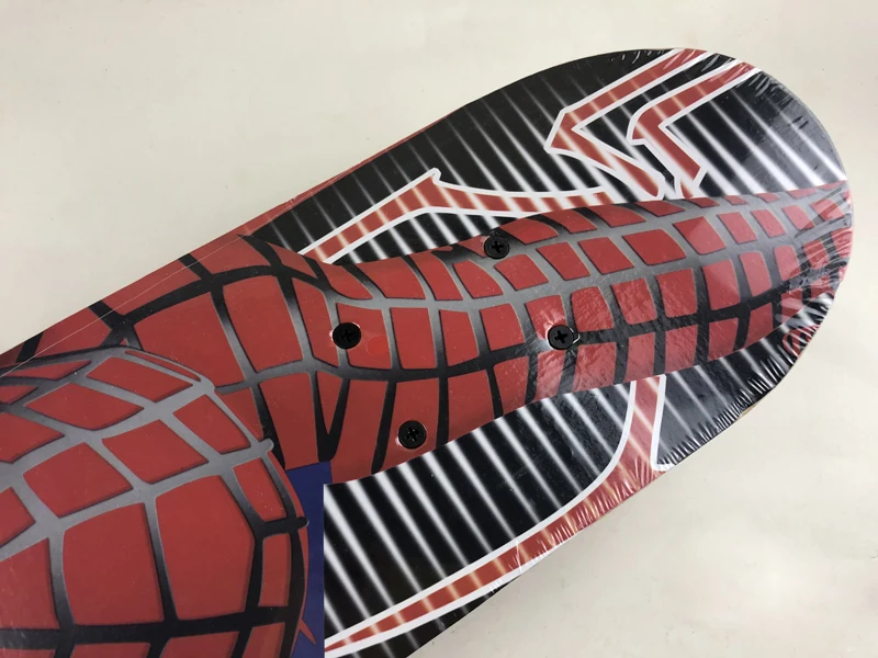 electric spiderman skateboard