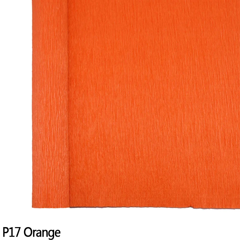 250x50 см оригами рулон гофрированной бумаги цветок материал ручной работы DIY букет упаковка бумага ремесло для украшения свадебной вечеринки - Цвет: P17 Orange