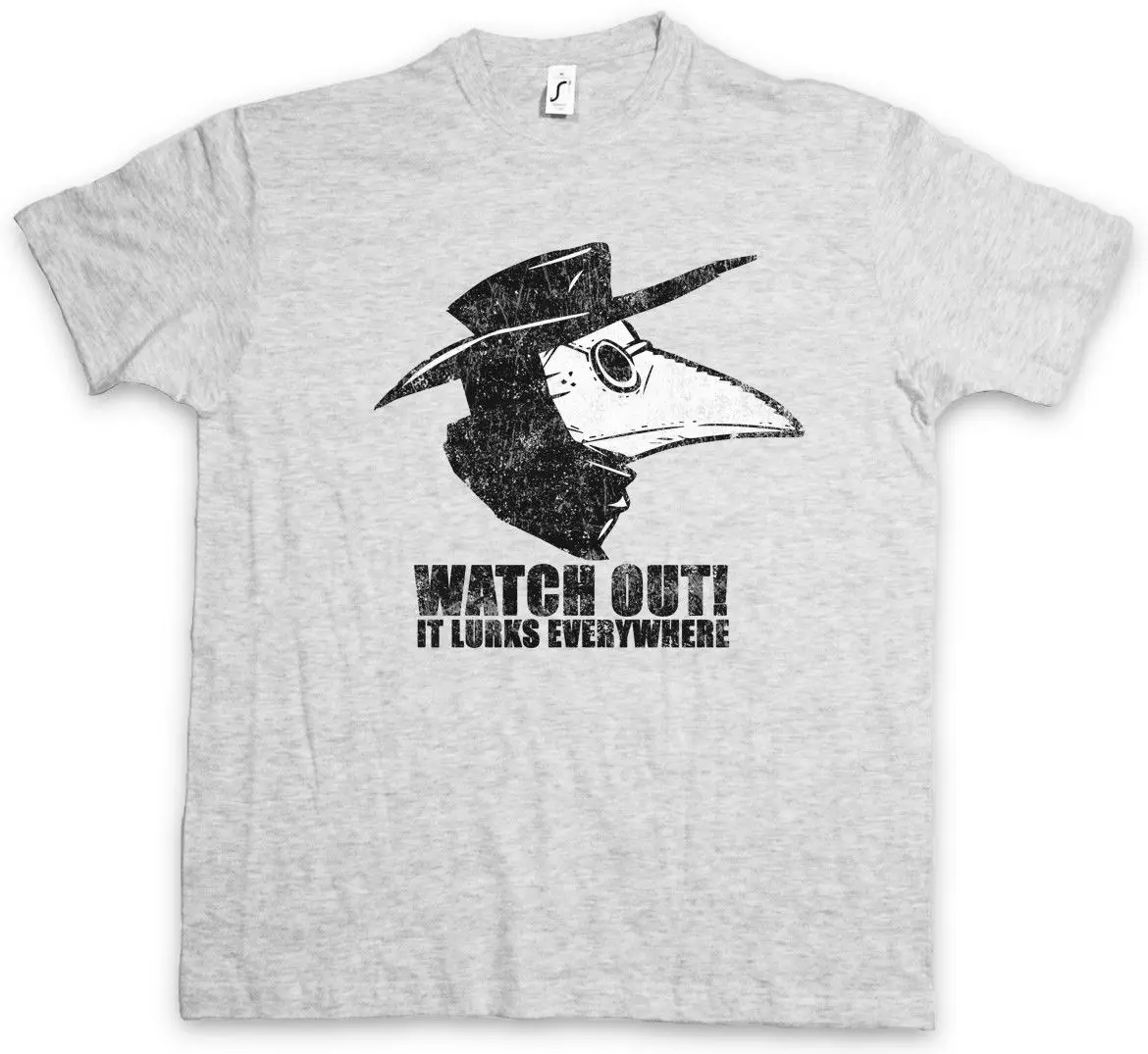 

Plague Doctor Ii T Shirt The Black Death Medicine Cure Mask Simple Short-Sleeved Cotton T-Shirt Top Tee