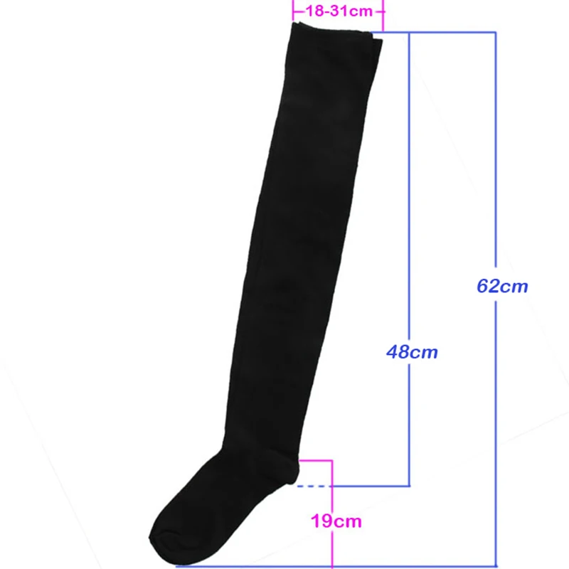 1Pair Sexy Cotton Over The Knee Socks Thigh High Stocking Thinner Black Grey White  Warm Long Stocking Drop Shipping ankle socks women Women's Socks