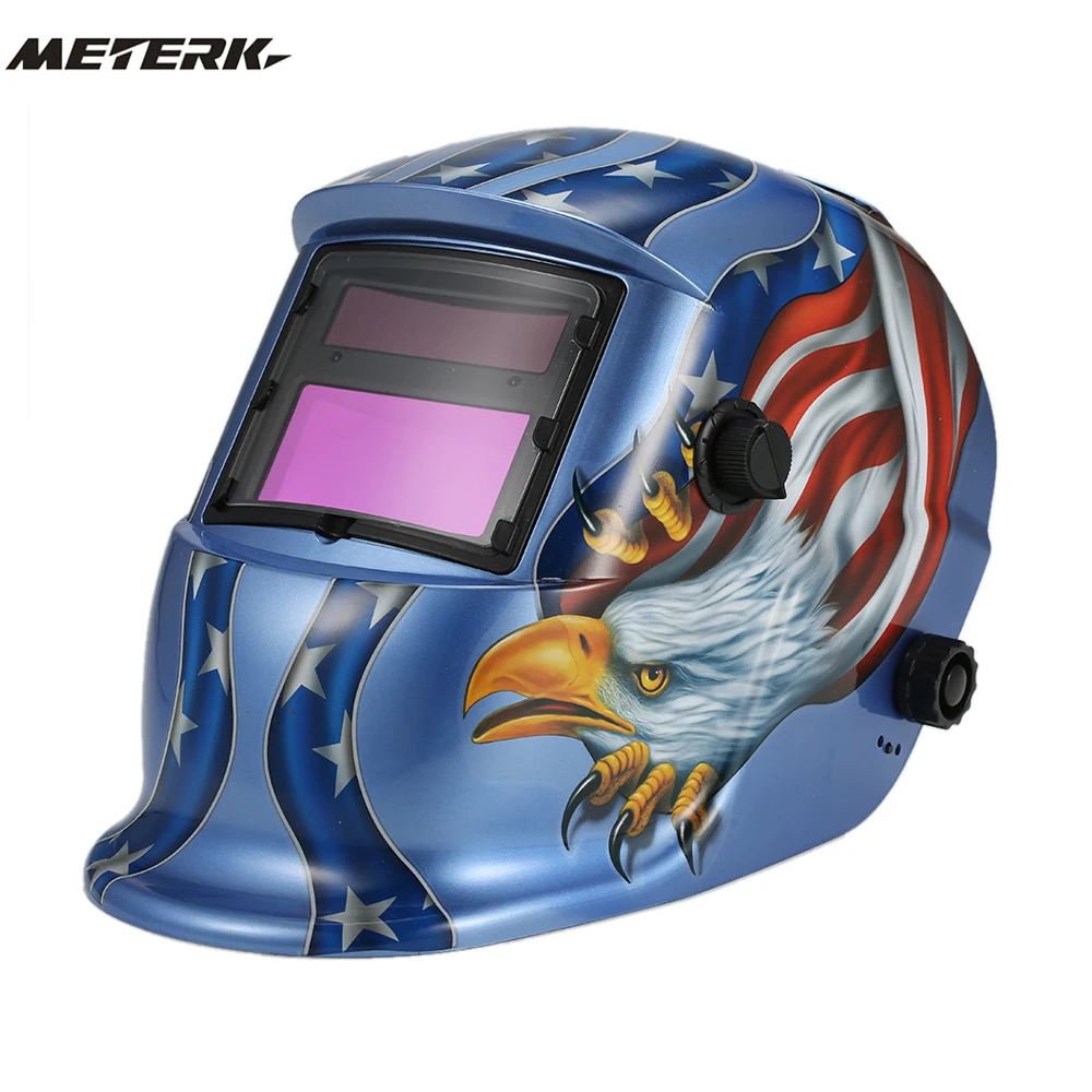 

Welding Helmet Premium Mask Solar Auto Darkening Welding Helmet cap Arc Tig Mig Grinding Eagle Welding Soldering Supplies