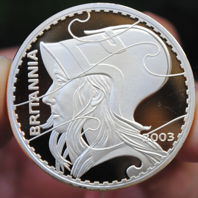 

High Quality Britannia Copy Coins British Goddess Welsh of Northern Ireland Commemorative Coin Crafts for Birthday Gift