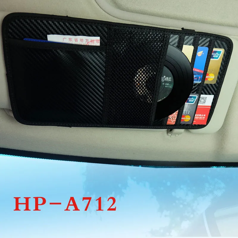 

Hypersonic Carbon Fiber Design Black Auto Car Sun Visor Storage Bag Holder Storage Organizer