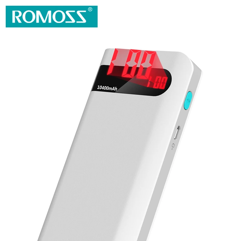 Romoss 10400mah power Bank Sense 4P Plus power bank 2.1A светодиодный дисплей для iPhone iPad Xiaomi huawei samsung Xiomi