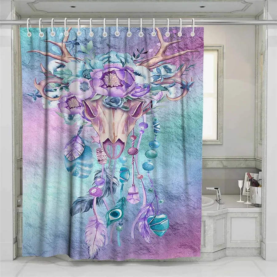 

3D Beach Dream Catcher Bohemia Shower Curtain Bathroom Waterproof Polyester Printing Curtains for Bathroom Shower