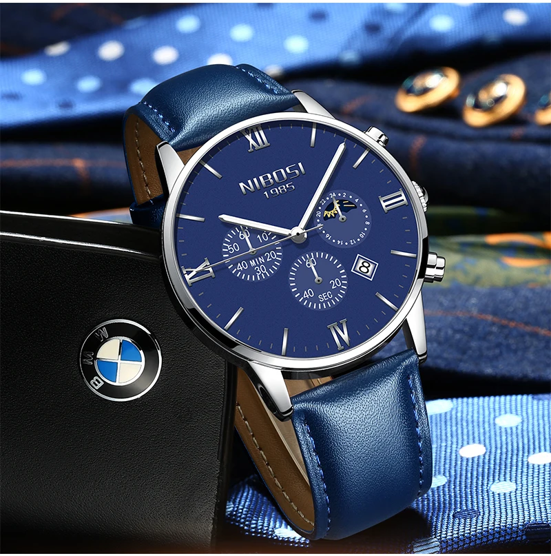 NIBOSI Dress Watch Men Gold 2018 Luxury Brand Men's Watch Waterproof Stainless Steel Famous Wristwatch Man Clock Water Resistant (18)