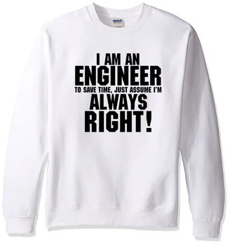 

Sweatshirt 2019 hoody I AM AN ENGINEER printed men's sportswear O-neck hip hop streetwear brand-clothing tracksuits harajuku