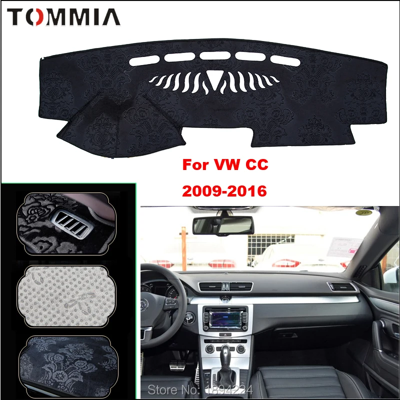 

Tommia Car Dashboard Cover Mat Light Avoid Pad Photophobism Anti-slip protection Mat For Volkswagen CC 2009-2016