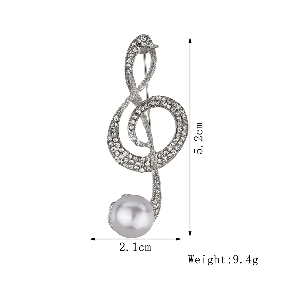 MissCyCy унисекс Стразы, броши для нот, для женщин и мужчин, модная брошь с искусственным жемчугом, значки на булавке, свадебные украшения