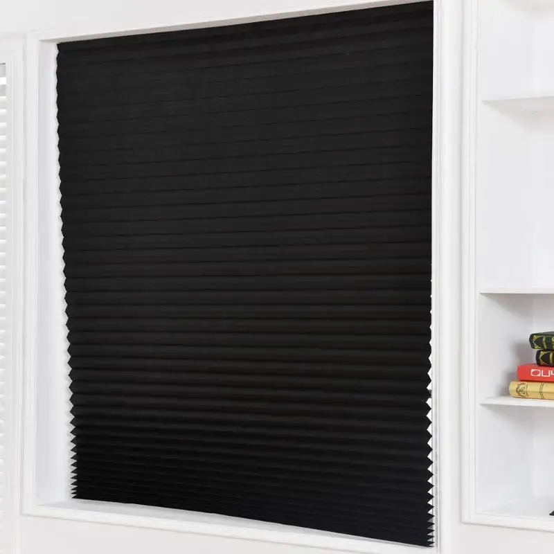 Persianas plisadas autoadhesivas medio Blackout ventanas cortinas para baño cocina balcón sombras para puerta de ventana de café/Oficina Persianas plisadas autoadhesivas medio Blackout ventanas cortinas para baño cocina balcón sombras para puerta de ventana de café/Oficina