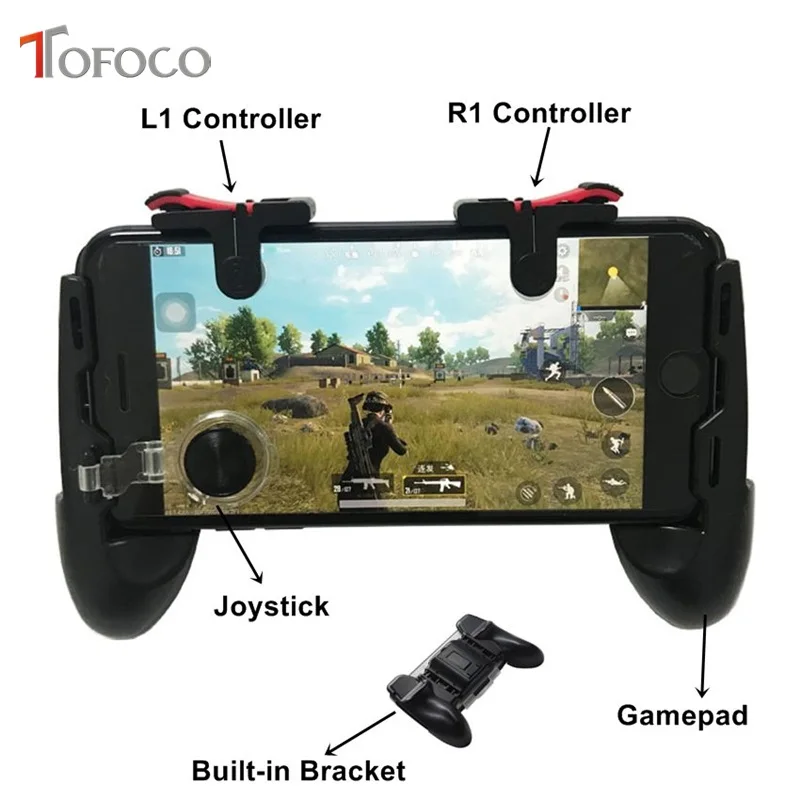  4 in 1 Free Fire PUBG Controller Gamepad Trigger Button Aim Key Buttons Smartphone Games L1 R1 Shoo