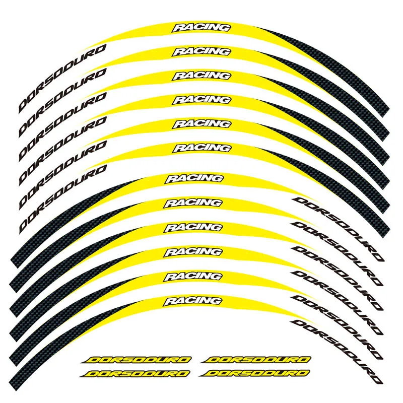 Новые мотоциклетные спереди и задний край внешний обод Стикеры 17 дюймов колеса светоотражающие водонепроницаемый наклейки для Aprilia DORSODURO