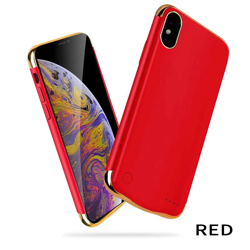 Ультратонкий портативный чехол с зарядным устройством для iPhone XR XS Max, беспроводной внешний аккумулятор для iPhone X XS, чехол для зарядки