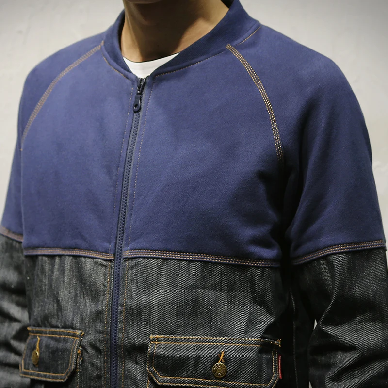 Automne Patchwork Couleur Printemps Hommes Denim Xxxl Bleu Surdimensionné Xxxxl Veste Mode Xxxxxl qSVMzUp