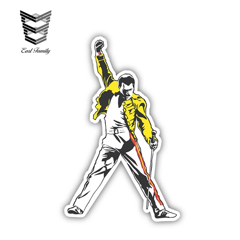 

EARLFAMILY 13cm x 7cm Freddie Mercury Queen Sticker Decal Legend Waterproof Vinyl Decoration Car Bumper Window Car Stickers
