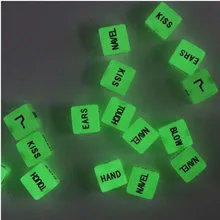 1 пара взрослых Glow-in-the-Dark игрушки световой любовник Веселые кубики пара Эротика Dice игры игрушки новинка подарок