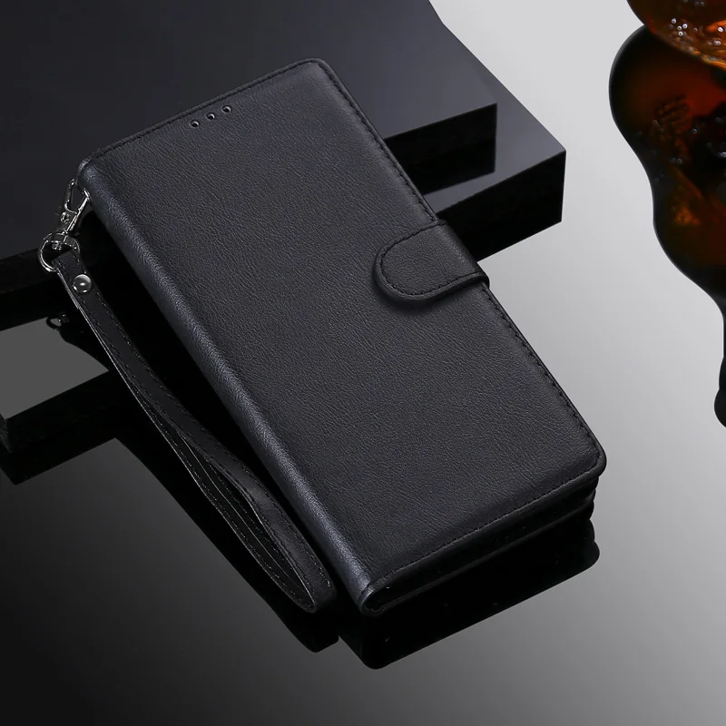 Гибкая Обложка кошелька+ кожаный чехол флип-чехол для телефона для samsung A3 A5 A6 A8 S3 S4 S5 S6 S7edge S8 S9 плюс - Цвет: Черный