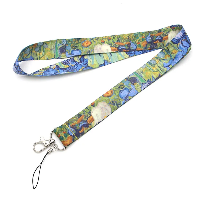 V209 картина маслом Ван Гога арт брелок Lanyards Id бейдж держатель ID карты пропуск мобильный телефон USB бейдж держатель ключевой ремень 1 шт