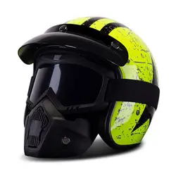 Harley casco moto Винтаж rcycle шлем jet capacetes de moto ciclista vespa cascos para moto Кафе racer открытый шлем