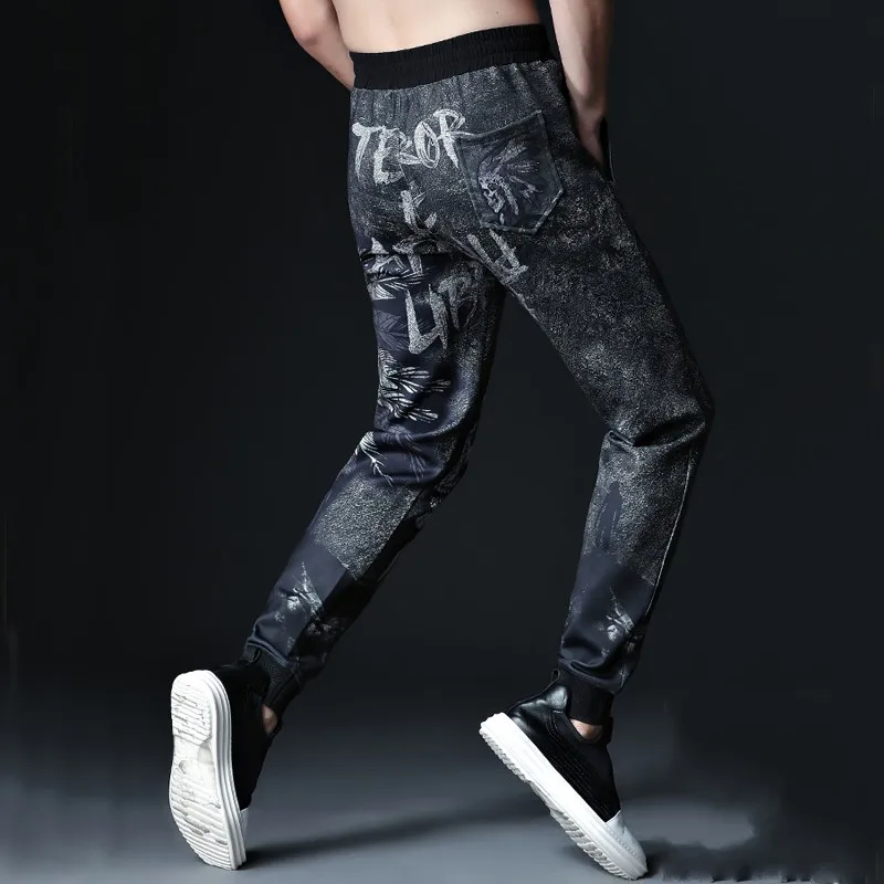 Зимние размера плюс 2xl-7xl длинные брюки большого размера брюки 8XL 52 54 мужские флисовые тренировочные штаны хлопок Повседневная Вышивка эластичный пояс - Цвет: Черный
