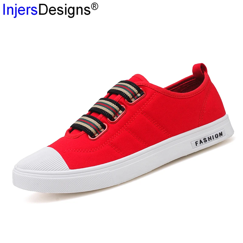 

Hot Sale Canvas Shoes Men Skateboarding Shoes Black&White&Red Casual Sneakers Men Slip-On Breathable Trainers Classic Mocasines