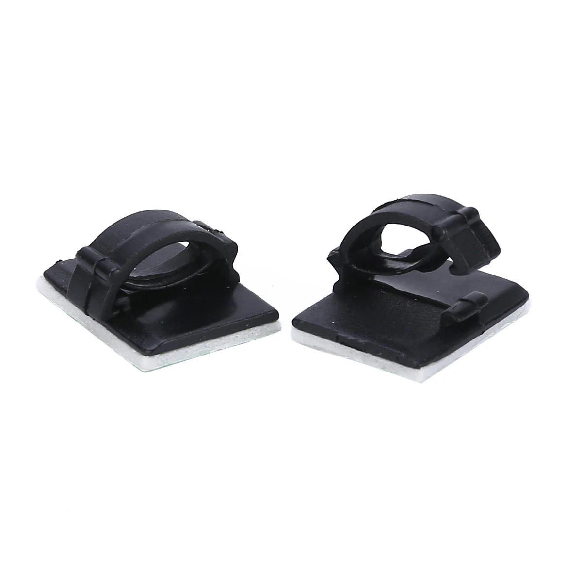 30pcs/bag Network Wire Clip Self-adhesive Car Cable Holder Rectangle Plastic Mount Tie Clamp For Home And Office Use