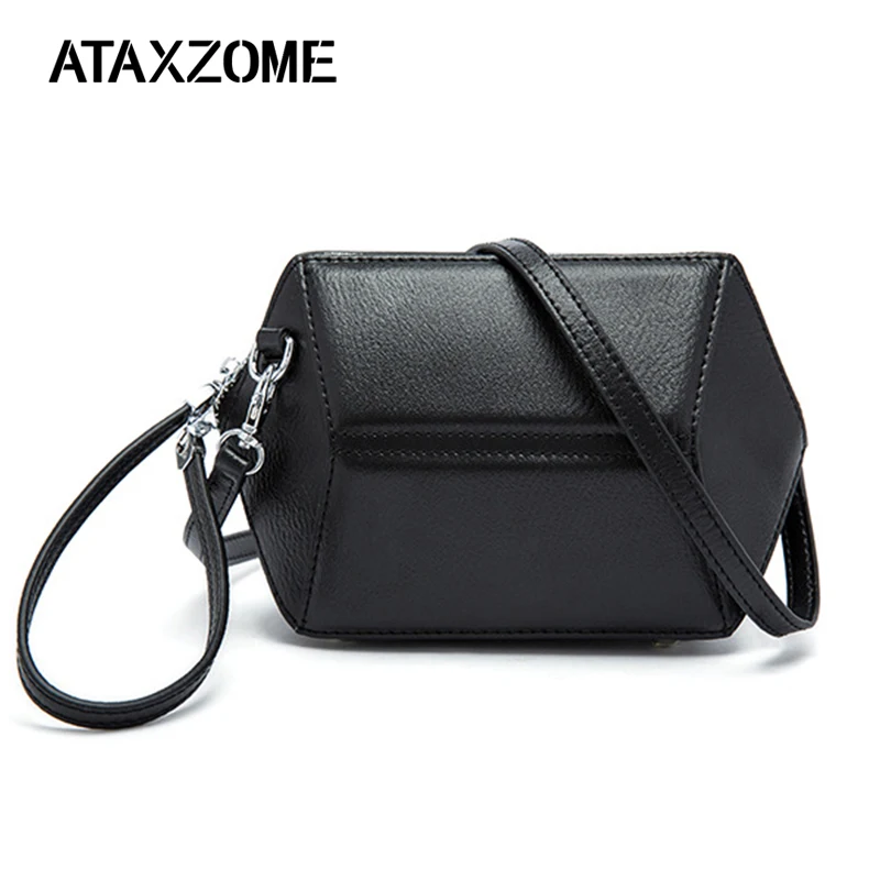 

ATAXZOME Genuine Leather Bag Women Famous Cowhide Crossbody Bags Brand Design Shell Tote Bolsas Messenger Bag Ladies Evering Bag