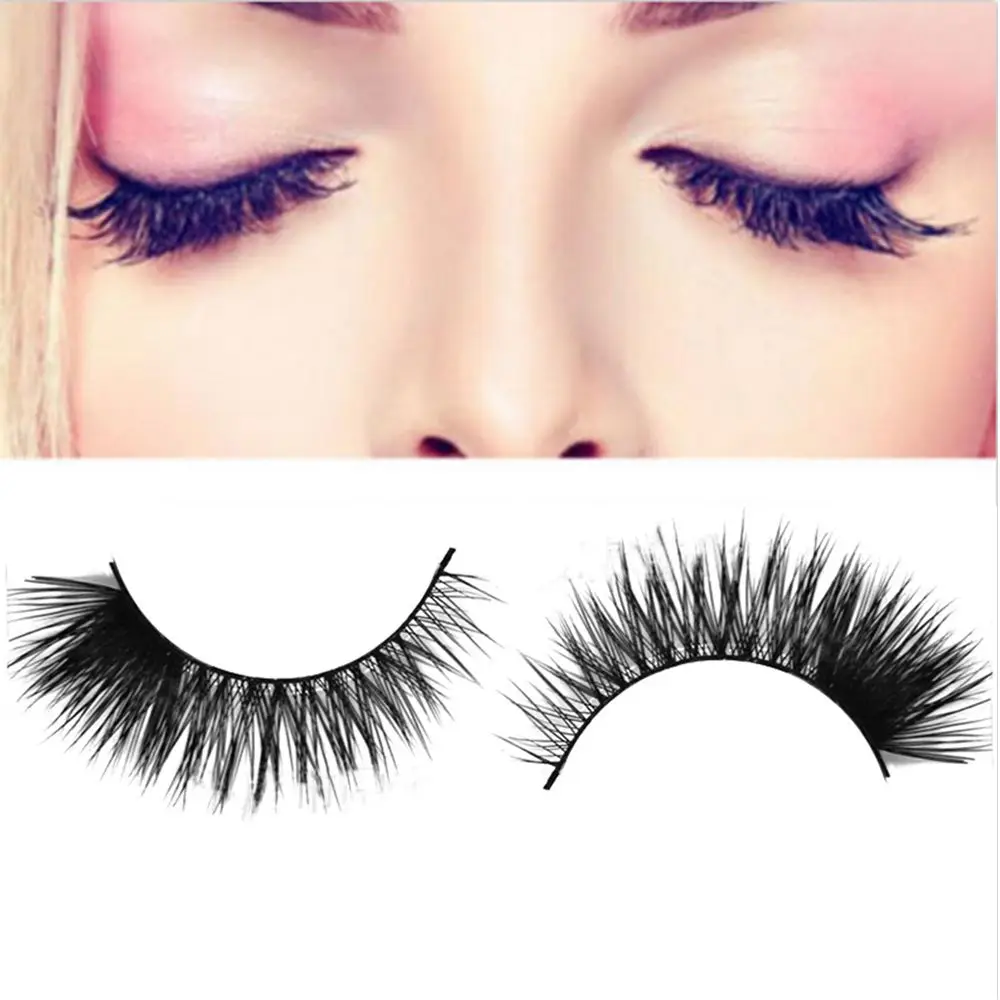 1 Pair Soft 3D Mink Natural False Fake Eyelashes Eye Lashes Makeup