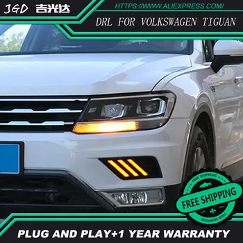 

Free shipping ! Case For VW Tiguan 2017 Super Brightness Waterproof ABS Car DRL 12V LED Daytime Running Light Daylight