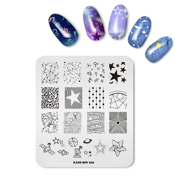 29 дизайнов ногтей штамповки пластины дизайн ногтей штамп пластины шаблон трафареты лак для ногтей штампы-шаблоны - Цвет: Mini 009