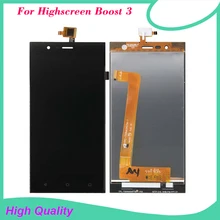 For Highscreen Boost 3 LCD Touch Screen Digitizer Assembly Original Quality Black for Highscreen lcd Free Shipping+Tools