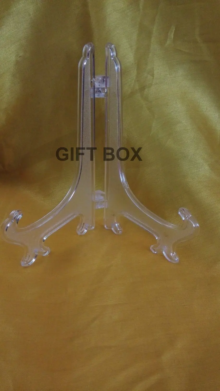 10 X Clear Frosted Plastic Plate Holders Display Dish Rack 6 inchin