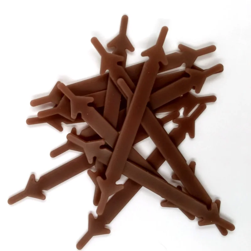Suit 1-50 Sets Solid Brown Creative Flexible Arrow-shaped Athletic Running No Tie Shoelaces Elastic Silicone Sneakers Shoe Laces