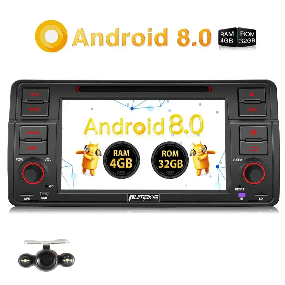 Тыква 2 Din 7''Android 8 0 Восьмиядерный 4G RAM 32G ROM автомобильный стерео DVD плеер GPS