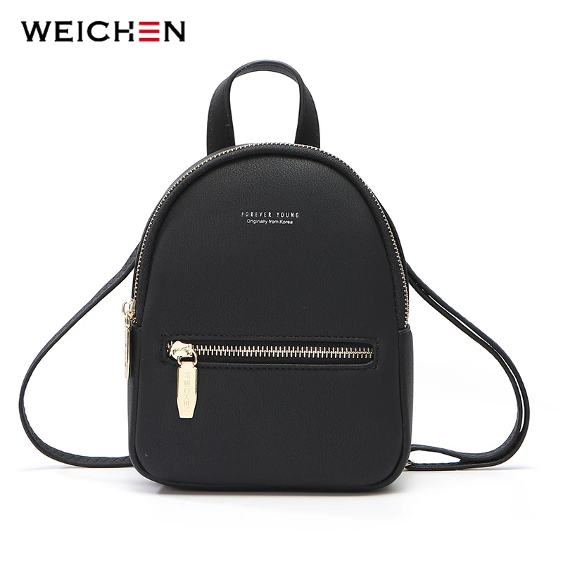 

WEICHEN New Designer Fashion Women Backpack Mini Soft Touch Multi-Function Small Backpack Female Ladies Shoulder Bag Girl Purse