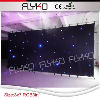 

Free Shipping 3m by 7m led star effect curtain fabric