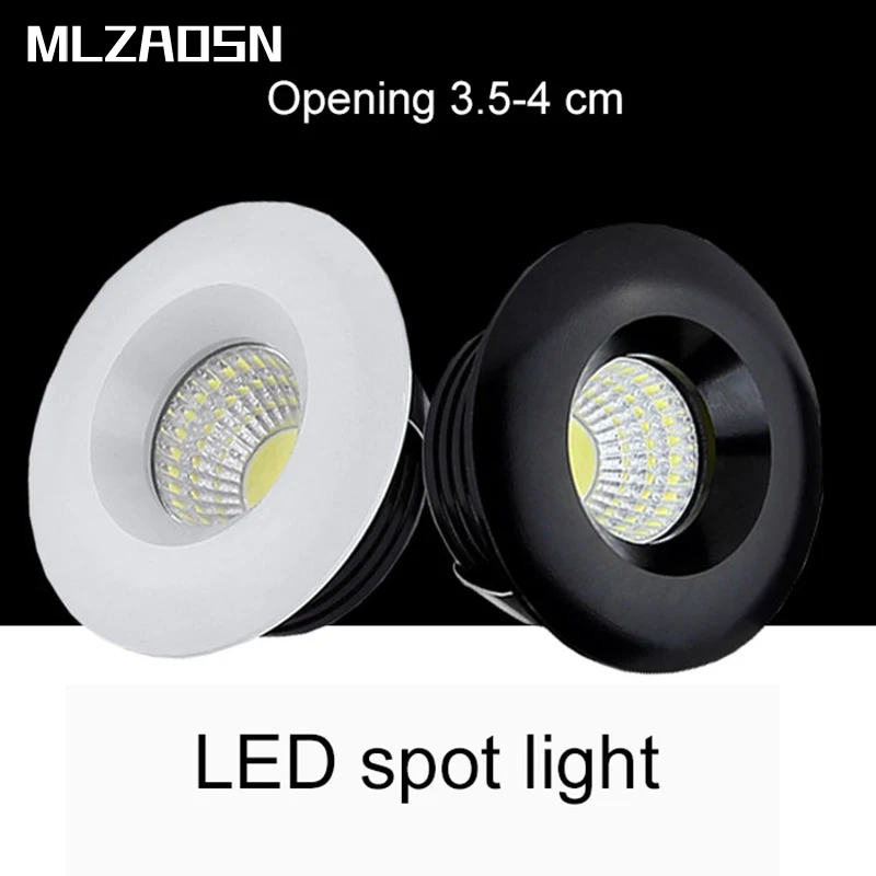

MLZAOSN Ultra-Thin LED Spotlight 3W Wine Cooler Light Recessed Wall Lights Background Ceiling Lamp Commercial Lighting