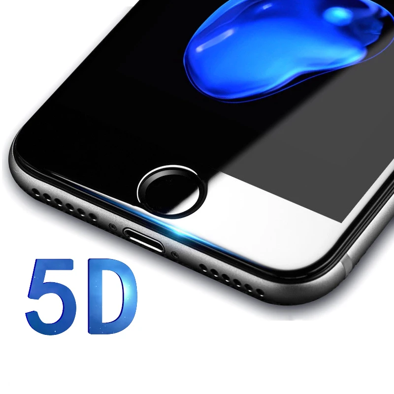 Beste GerTong 5D Rand 9 H Volledige Cover Gehard Glas Voor iPhone 7 6 6 S Screen Protector Voor iPhone 7 8 6 6 s Plus X Beschermende Glas Film