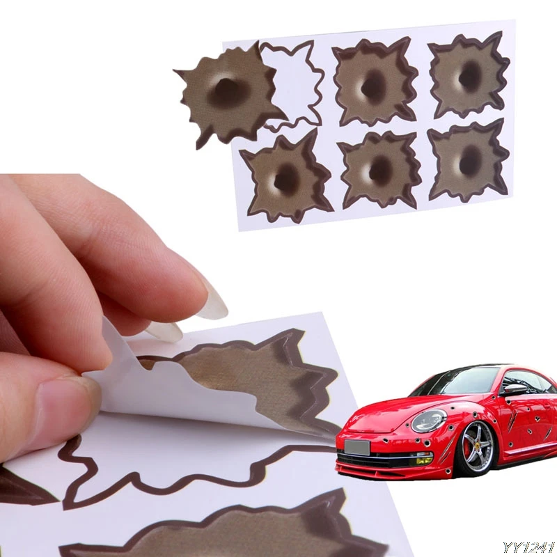 Buy Bullet Hole Shot Hole Sticker Funny Decal For Car