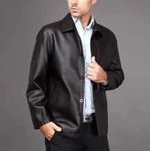 Free shipping ! Men’s fashion slim leather coat plus velvet leather jacket outerwear men coats and jackets / M-3XL