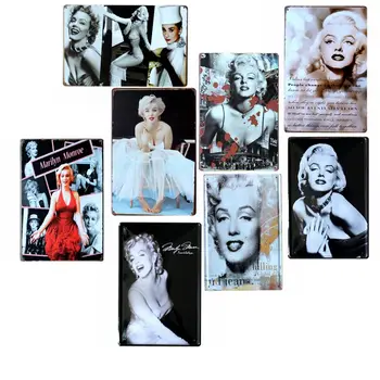

Marilyn Monroe Metal Star Painting Tin Sign Wall Bar Home Art Decor Cuadros 30X20CM A-6073