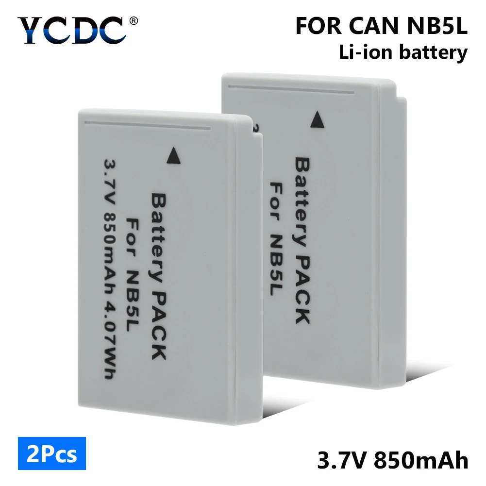 1/2 шт NB5L NB-5L NB 5L перезаряжаемый 3,7 V 850mAh литиевый аккумулятор для камеры Canon Powershot SD700 IS SD700IS/SD790 IS SD790IS
