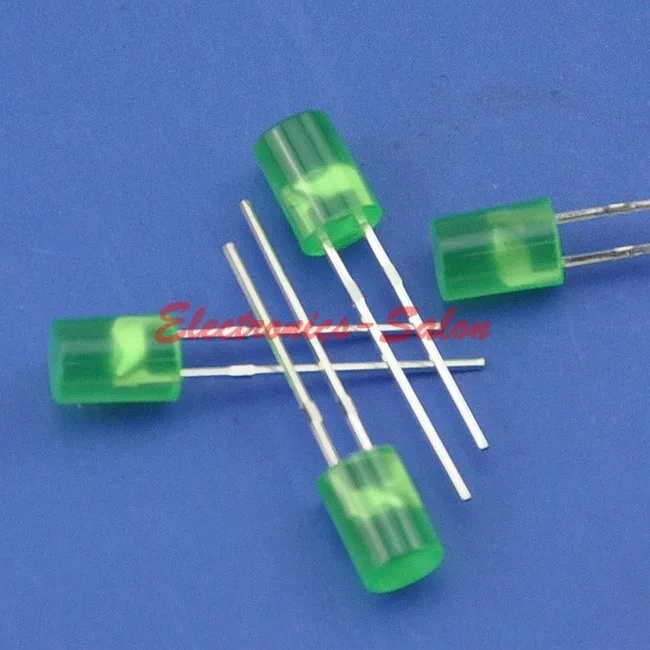 ( 50 pcs/lot ) 5mm Green Normal Brightness Cylindrical LED.
