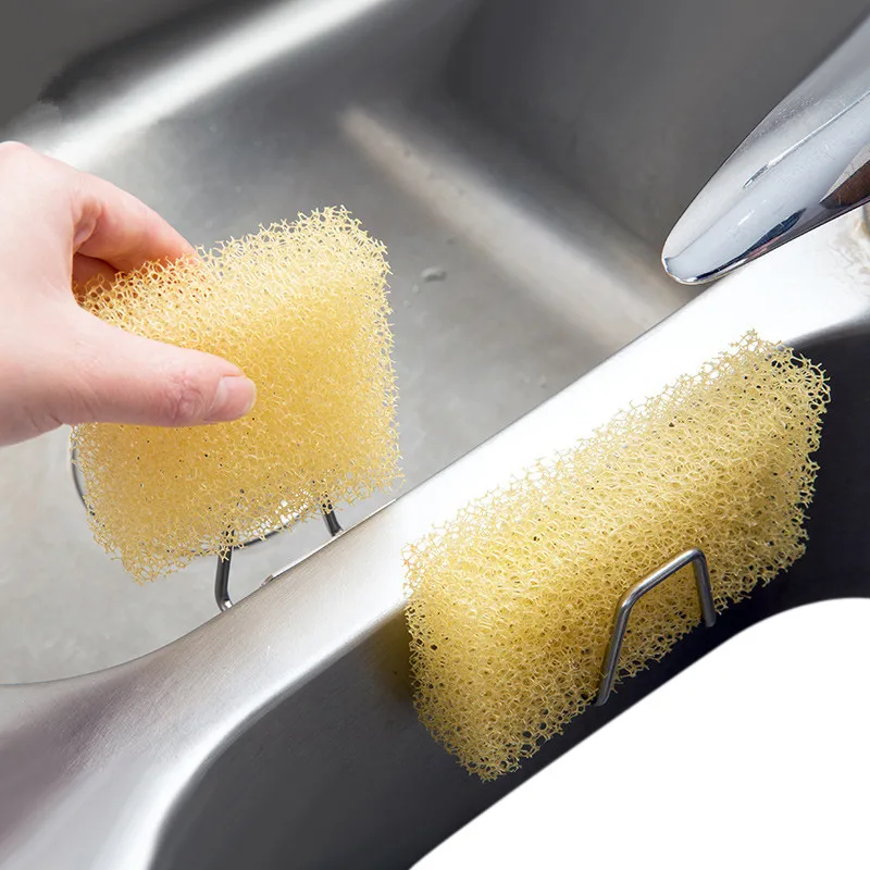 XZJJA حوض الفولاذ المقاوم للصدأ الإسفنج حامل الصابون استنزاف تخزين الرف المطبخ الحمام اكسسوارات متفرقات المنظمون الرف السنانير