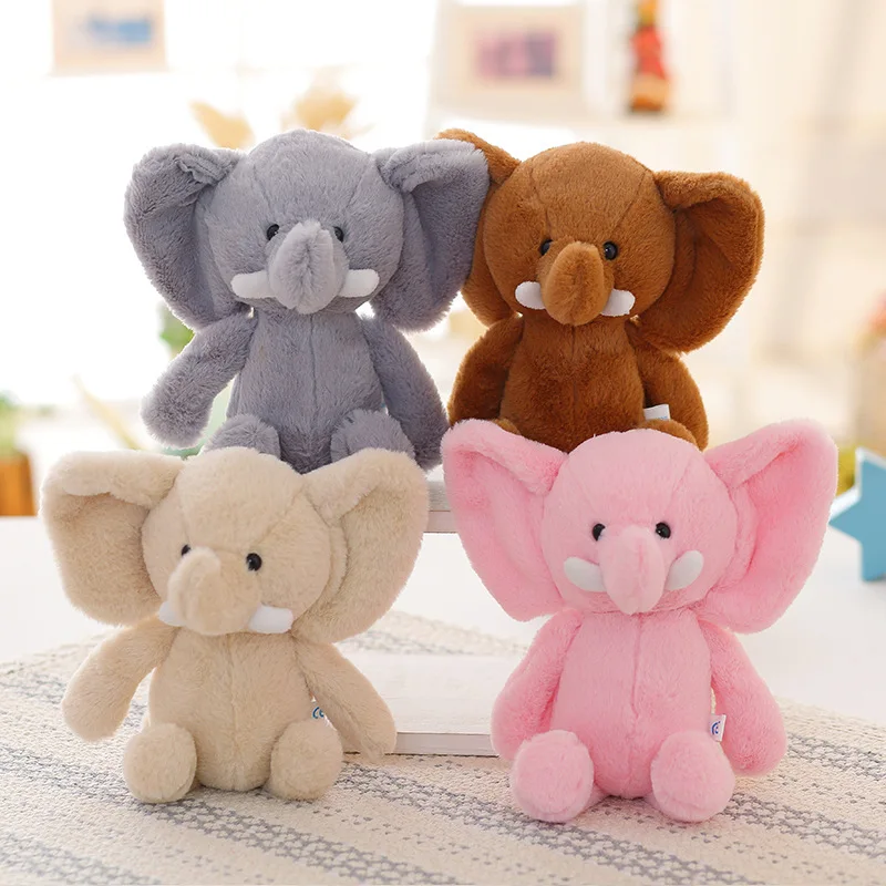 

Plush Cotton Doll For Children Flying Anime Elephant Pink Grey Soft Long Nose Big Ear Lovely Birthday Wedding Cute Gift vt053