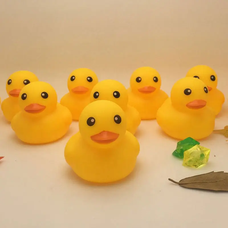 

Adorable Lovely 10pcs Mini Yellow Rubber Race Squeaky Bathing Duck Ducky Rubber Squeaky Duck Baby Cute Kids Toys Gift