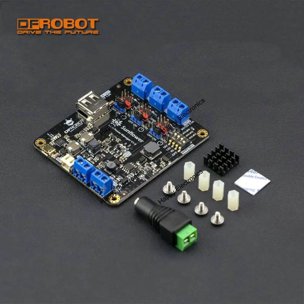 DFRobot Sunflower high efficiency Solar Power Manager 9V 12V 18V LTC3652 Chip с MPPT для Интернета вещей