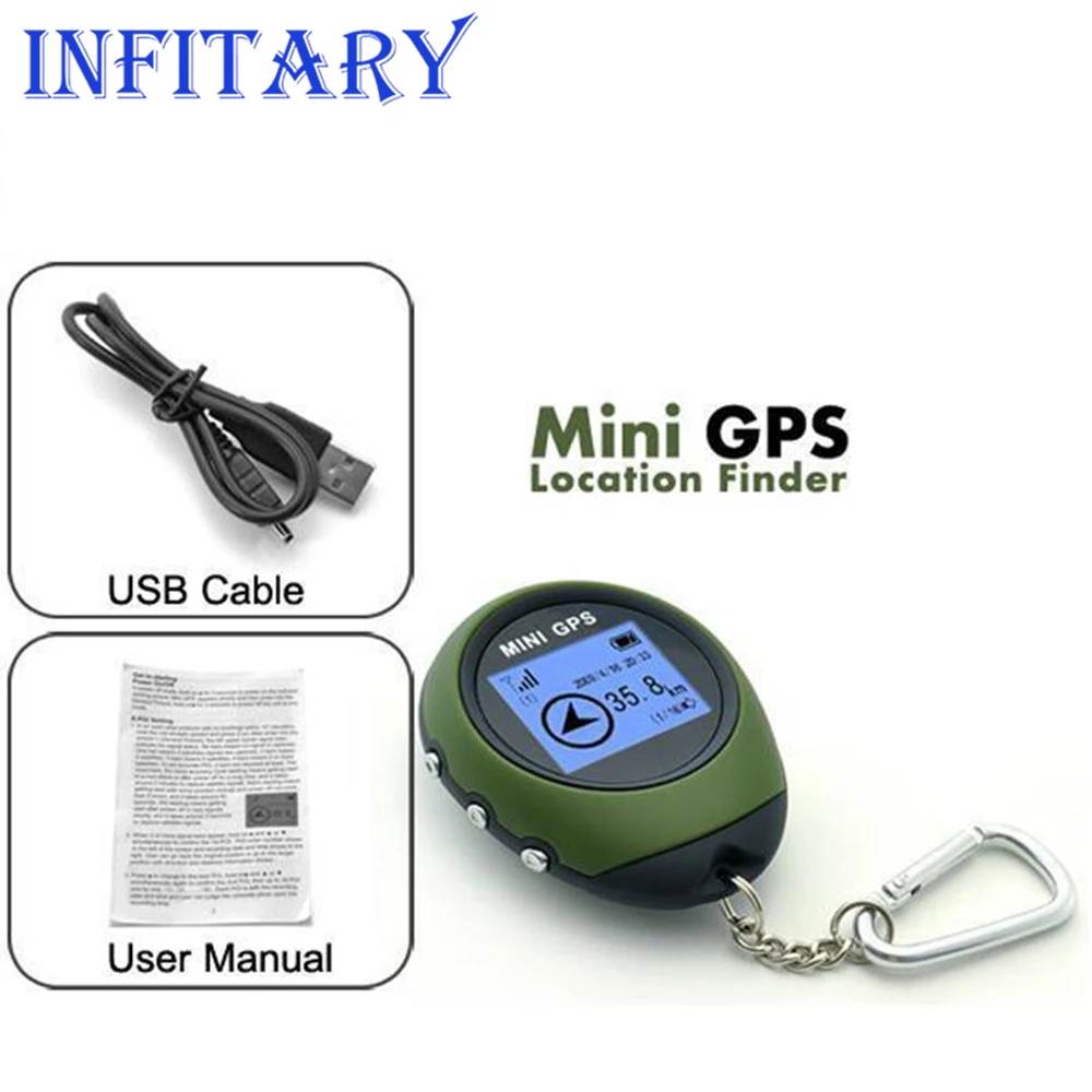 Car accessory Handheld Keychain Mini GPS Car Vehicle Tracker With Compass For Outdoor real time